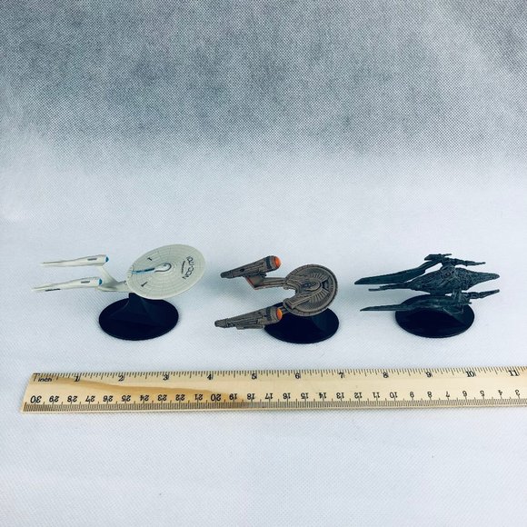Star Trek Beyond 3 Mini Ship Models - USS Enterprise, USS Franklin & Swarm Ship - Picture 2 of 12